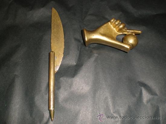 Antig&uuml;edades: escribania en bronce con luma - Foto 5