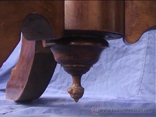 Antig&uuml;edades: MESA COMEDOR OVALADA OVAL S XIX CON MARQUETERIA - Foto 8