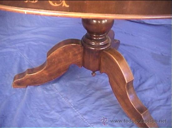 Antig&uuml;edades: MESA COMEDOR OVALADA OVAL S XIX CON MARQUETERIA - Foto 9
