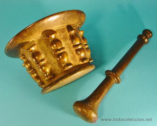Antig&uuml;edades: GRAN MORTERO EN BRONCE. SIGLO XVII. - Foto 4