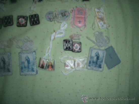 Antig&uuml;edades: LOTE DE 23 ESCAPULARIOS  ANTIGUOS - Foto 3
