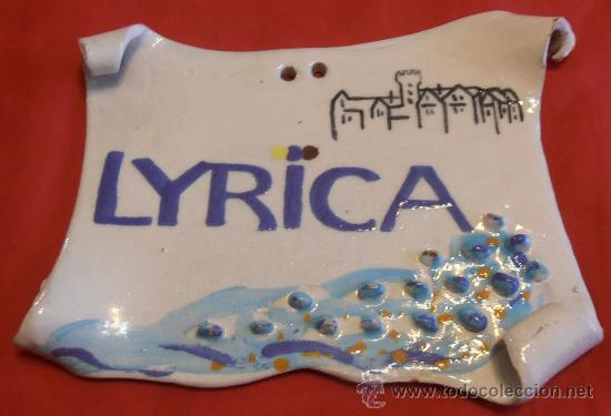 Antig&uuml;edades: PLACA DE CERAMICA LYRICA - Foto 1