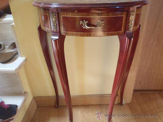 Antig&uuml;edades: MESA SEMICIRULO EN MARQUETERIA - Foto 2