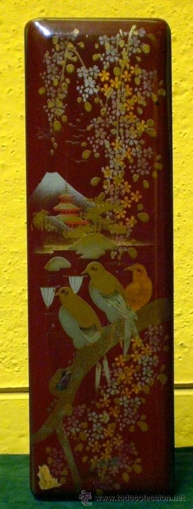 Antig&uuml;edades: LACA JAPONESA.   CAJA DE MADERA - Foto 1