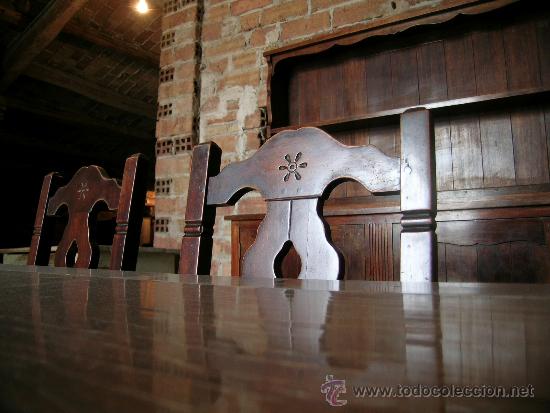 Antig&uuml;edades: Conjunto Mesa extensible con 6 sillas - Foto 2