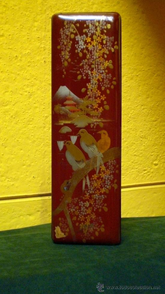 Antig&uuml;edades: LACA JAPONESA.   CAJA DE MADERA - Foto 2