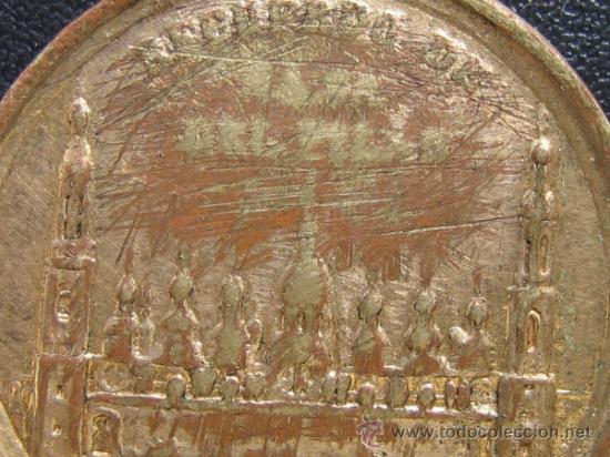 Antig&uuml;edades: Medalla religiosa 3 cm Laton - Foto 3