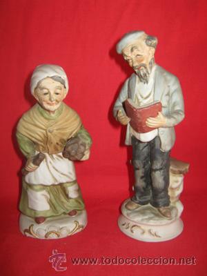 Antiquit&auml;ten: Pareja de viejecitos en cer&aacute;mica de estilo popular.