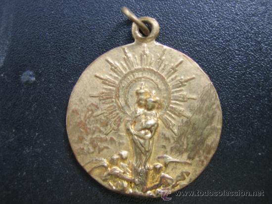 Antig&uuml;edades: Medalla religiosa 3 cm Laton - Foto 1