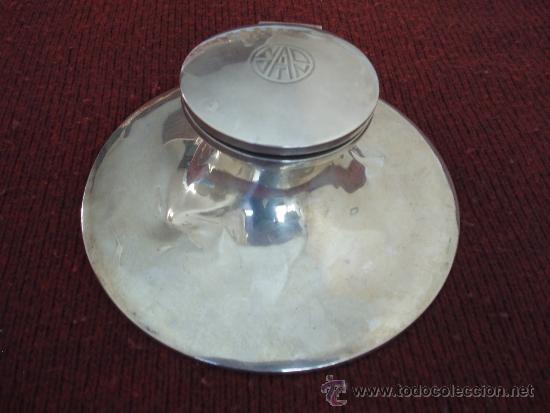 Antig&uuml;edades: tintero Art deco en plata de ley - Foto 1