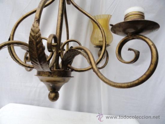 Antig&uuml;edades: BONITA L&Aacute;MPARA DE HIERRO. - Foto 3