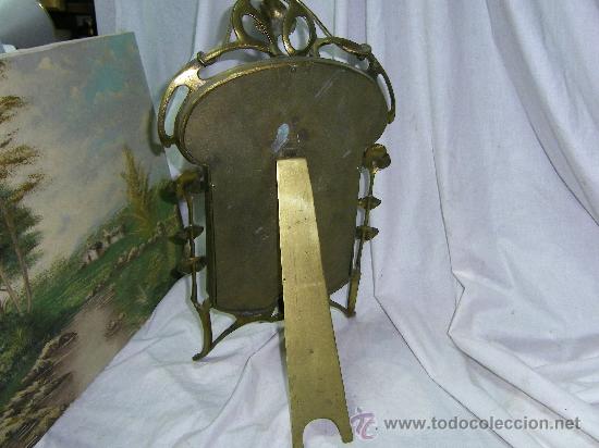 Antig&uuml;edades: ESPEJO METALICO DE SOBREMESA - Foto 5