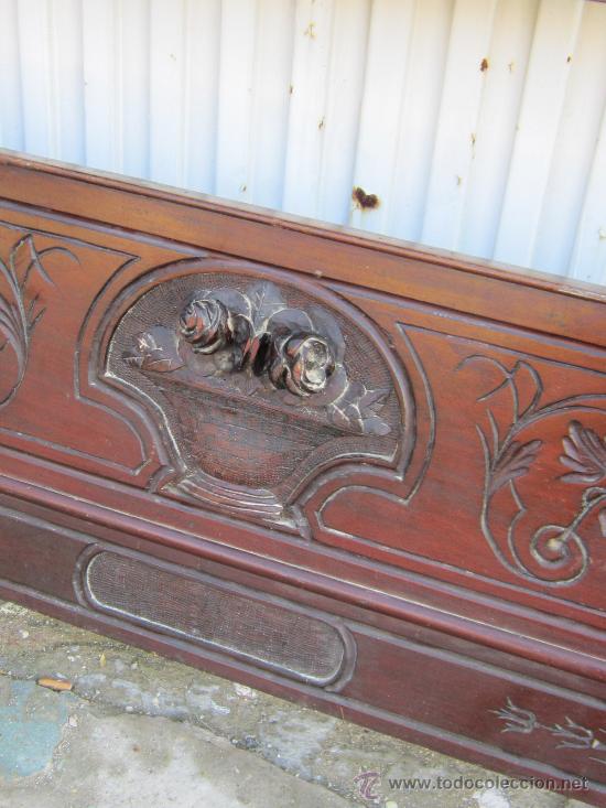 Antig&uuml;edades: CAMA EN MADERA TALLADA - Foto 5