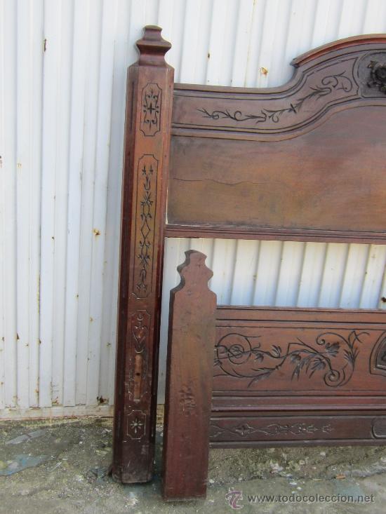 Antig&uuml;edades: CAMA EN MADERA TALLADA - Foto 6