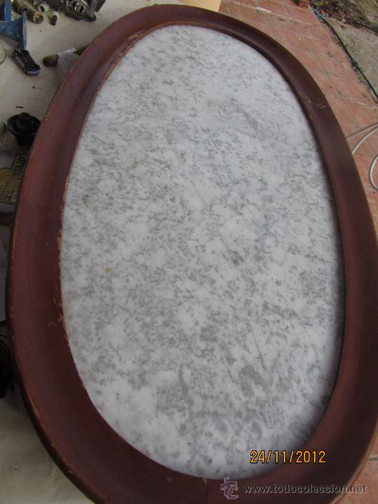 Antig&uuml;edades: tapa marmol enmarcada en caoba - Foto 7