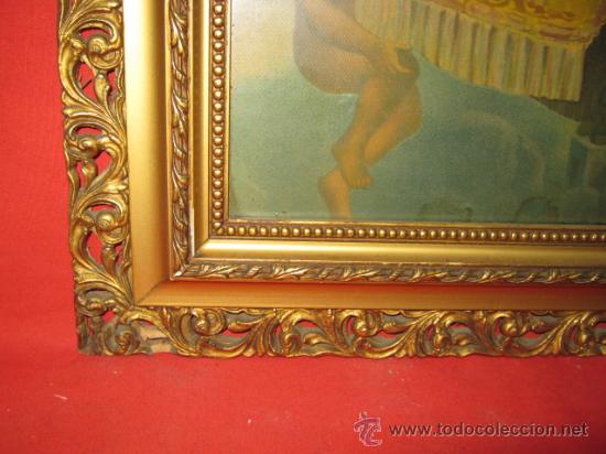 Antig&uuml;edades: Marco antiguo en madera tallada y dorada. - Foto 3