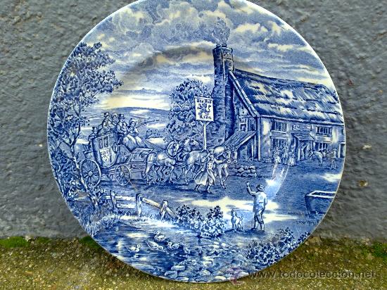 Antig&uuml;edades: plato de ceramica post house , inglaterra. - Foto 1