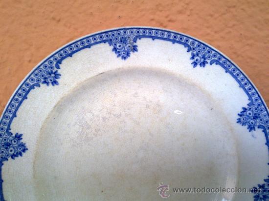 Antig&uuml;edades: lote de 2 platos de ceramica - Foto 2