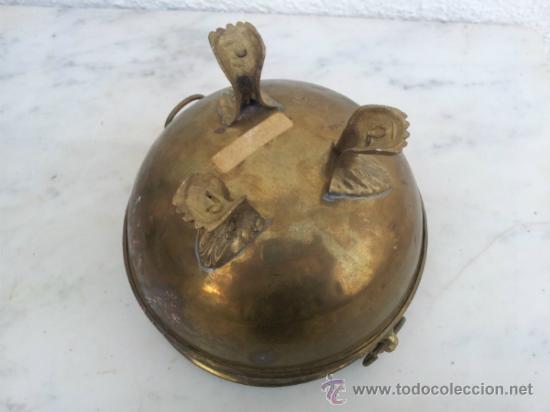 Antig&uuml;edades: Antiguo centro de mesa en cobre - Foto 3