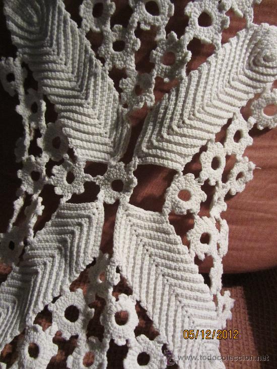 Antig&uuml;edades: CENTRO DE MESA-TAPETE GANCHILLO/CROCHET - RECTANGULAR: 22CM X 80CM - Foto 2