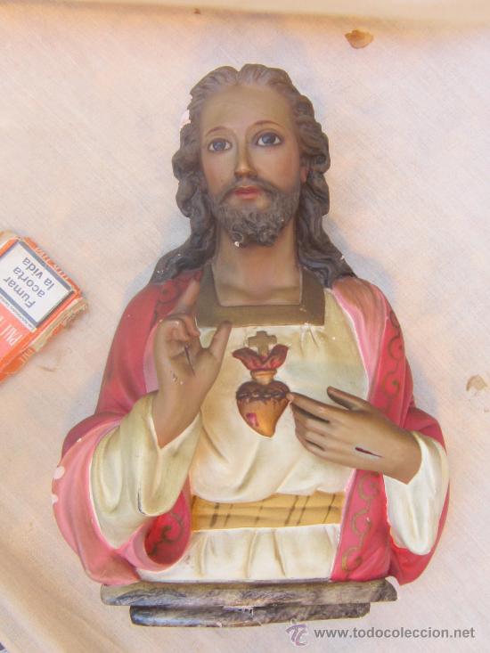 Antig&uuml;edades: CORAZON DE JESUS EN ESTUCO - Foto 3