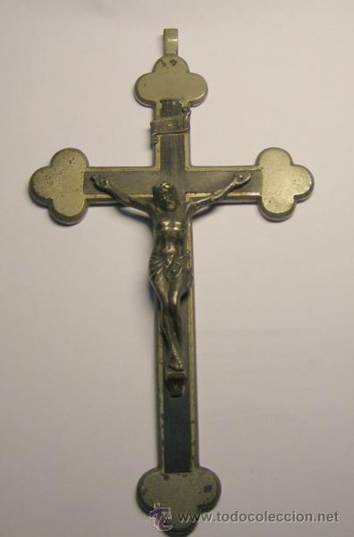 Antig&uuml;edades: Crucifijo del siglo XIX. - Foto 1