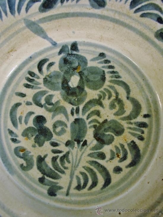 Antigüedades: PLATO EN CERÁMICA DECORADA. TERUEL, ARAGÓN. SIGLO XVIII. - Foto 2 - 34645270