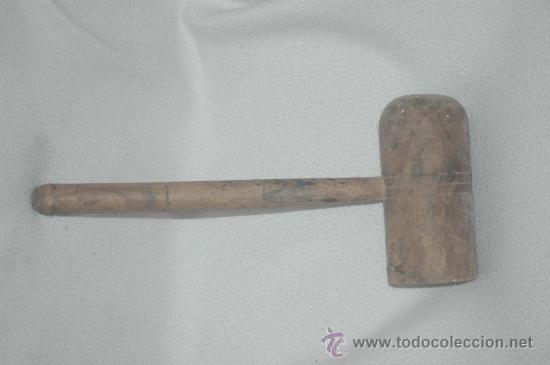 Antig&uuml;edades: ANTIGUA MAZA DE MADERA - Foto 1