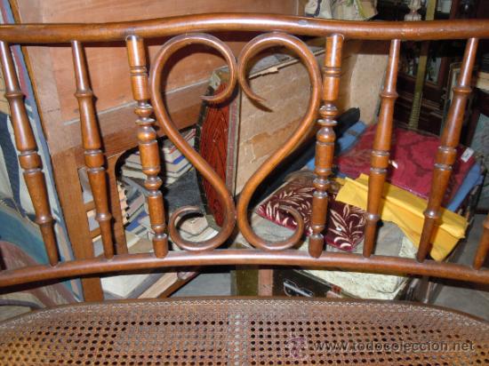 Antig&uuml;edades: SOFA DE REJILLA Y MADERA CURVADA DE PPS. SIGLO XX ESTILO THONET - Foto 9