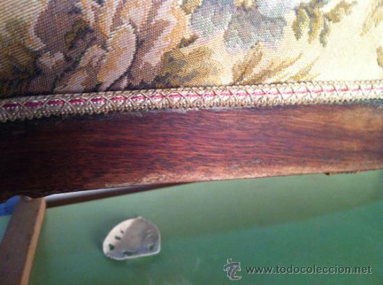 Antig&uuml;edades: SILLON DE CAOBA CON TAPICERIA FLOREADA - Foto 8