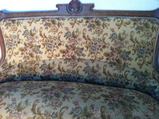 Antig&uuml;edades: SILLON DE CAOBA CON TAPICERIA FLOREADA - Foto 9