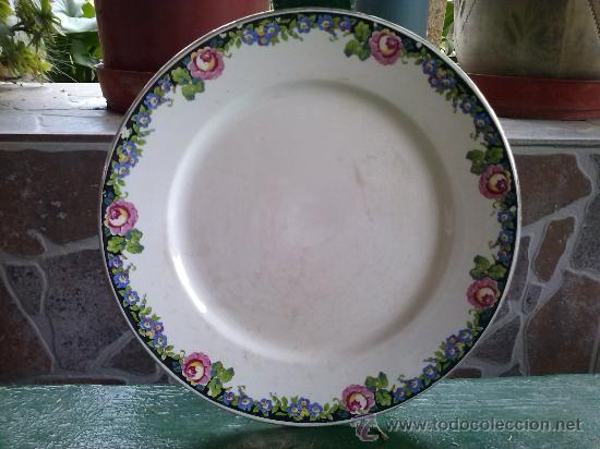 Antig&uuml;edades: precioso plato de sarreguemines. - Foto 1