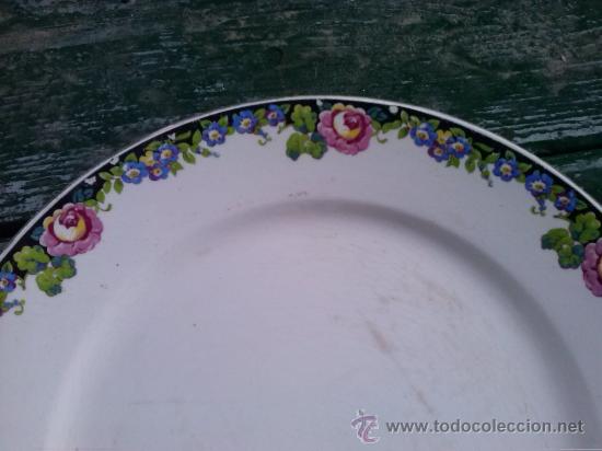 Antig&uuml;edades: precioso plato de sarreguemines. - Foto 2