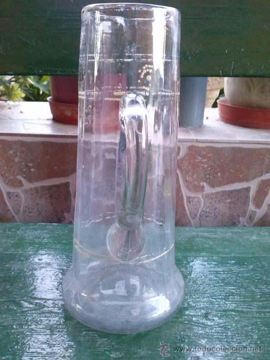 Antig&uuml;edades: antigua jarra de cristal. - Foto 3