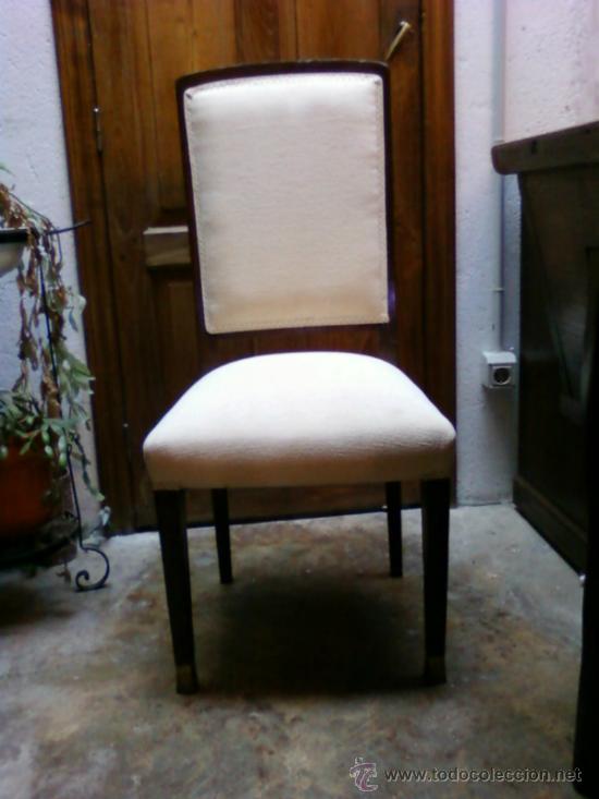 Antig&uuml;edades: SILLA DE ROBLE. TAPIZADA - Foto 1