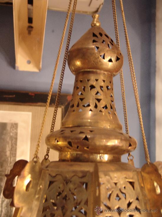 Antig&uuml;edades: ANTIGUO FAROL DE TECHO ESTILO MORUNO - Foto 2