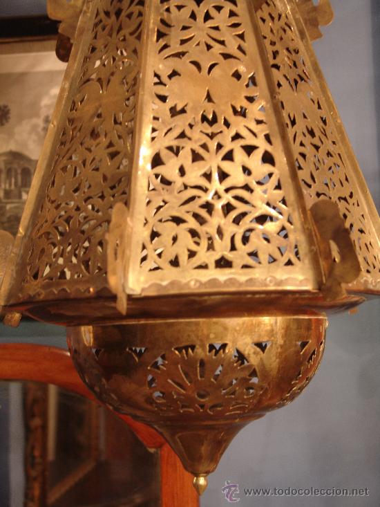 Antig&uuml;edades: ANTIGUO FAROL DE TECHO ESTILO MORUNO - Foto 3