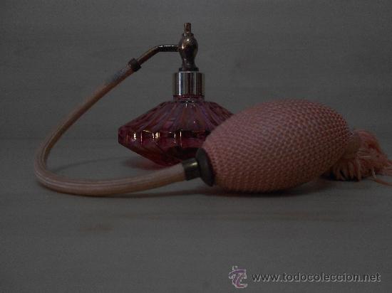 Antig&uuml;edades: PERFUMADOR DE CRISTAL ROSA - Foto 3