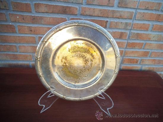 Antig&uuml;edades: peque&ntilde;o plato de alpacar - Foto 1