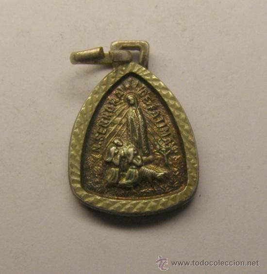 Antig&uuml;edades: Medalla religiosa de N&ordf; S&ordf; de F&aacute;tima. - Foto 1