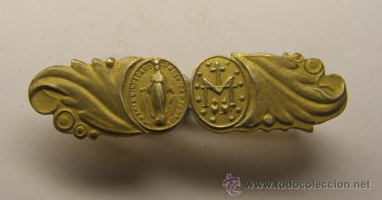Antig&uuml;edades: Medalla religiosa pasador de corbata Inmaculada Concepci&oacute;n. - Foto 1