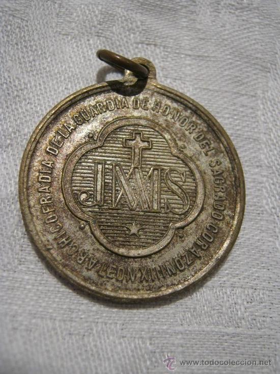 Antig&uuml;edades: ANTIGUA MEDALLA SAGRADO CORAZON - Foto 2