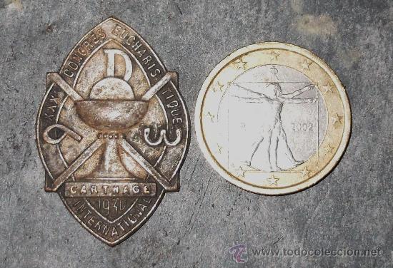 Antig&uuml;edades: Medalla de plata de congreso internacional eucaristico 1930 - Foto 1