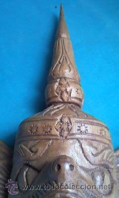 Antig&uuml;edades: Mascara tallada en madera. Garuda. - Foto 3