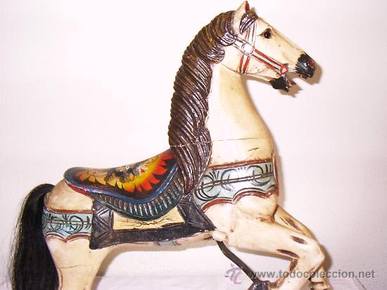 Antig&uuml;edades: precioso caballo de madera - Foto 4