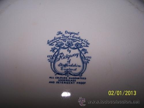 Antig&uuml;edades: PLATO DE PORCELANA DE RIDGWAY - Foto 3