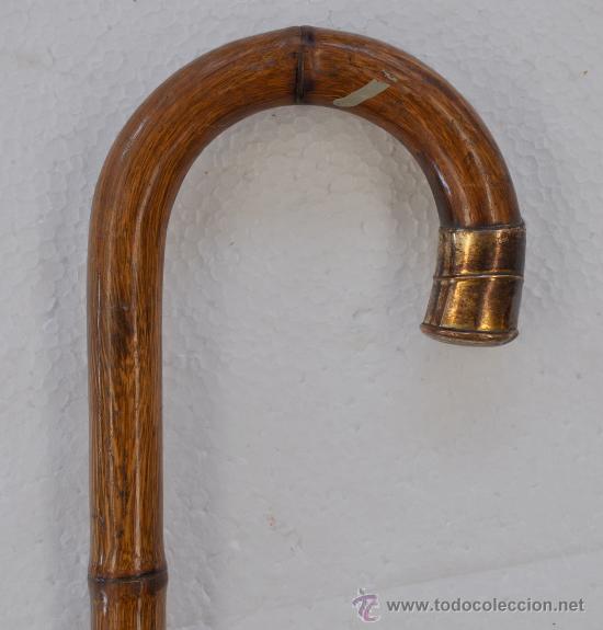 Antig&uuml;edades: BASTON DE MADERA CON PUNTA DE &iquest;ORO? - Foto 3