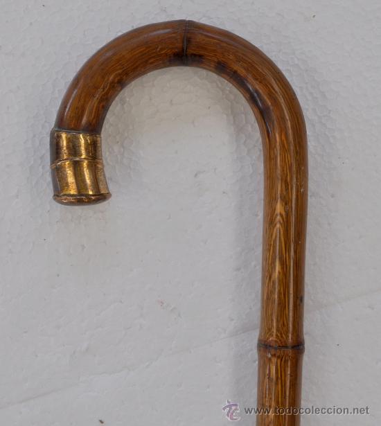 Antig&uuml;edades: BASTON DE MADERA CON PUNTA DE &iquest;ORO? - Foto 4