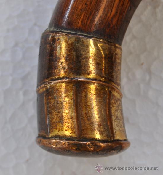 Antig&uuml;edades: BASTON DE MADERA CON PUNTA DE &iquest;ORO? - Foto 5
