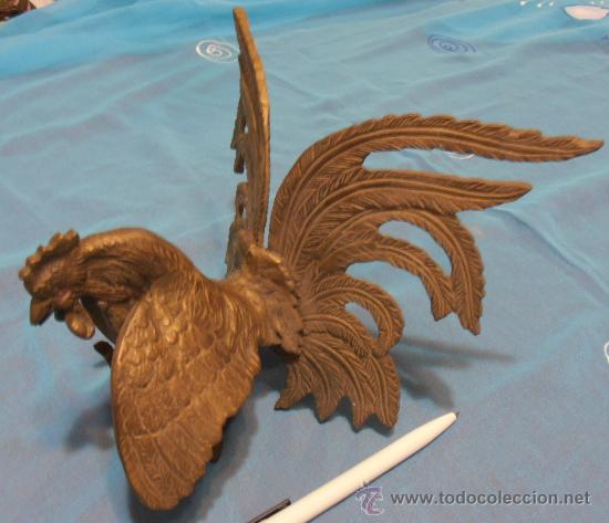 Antig&uuml;edades: GALLO DE BRONCE O LATON, - Foto 3
